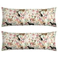 thumbnail image 1 of Dog Lover's Body Pillow Cover - Soft & Breathable, Hidden Zipper, 20"x54", Cute Puppy & Floral Print - Perfect Gift for Pet Lovers, Side Sleepers & Dog Themed Decor, 1 of 7