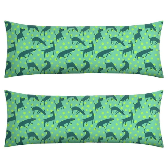 Dog Lover's Body Pillow Cover - Soft & Breathable, Hidden Zipper, 20"x54", Cute Puppy & Floral Print - Perfect Gift for Pet Lovers, Side Sleepers & Dog Themed Decor