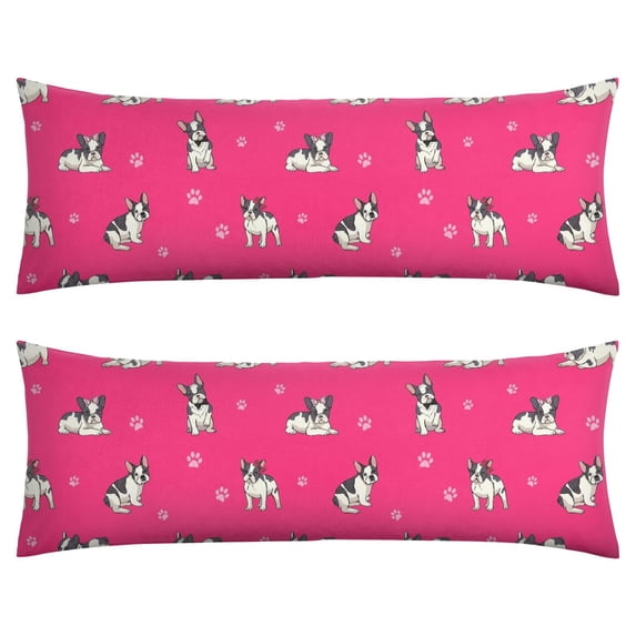 Dog Lover's Body Pillow Cover - Soft & Breathable, Hidden Zipper, 20"x54", Cute Puppy & Floral Print - Perfect Gift for Pet Lovers, Side Sleepers & Dog Themed Decor