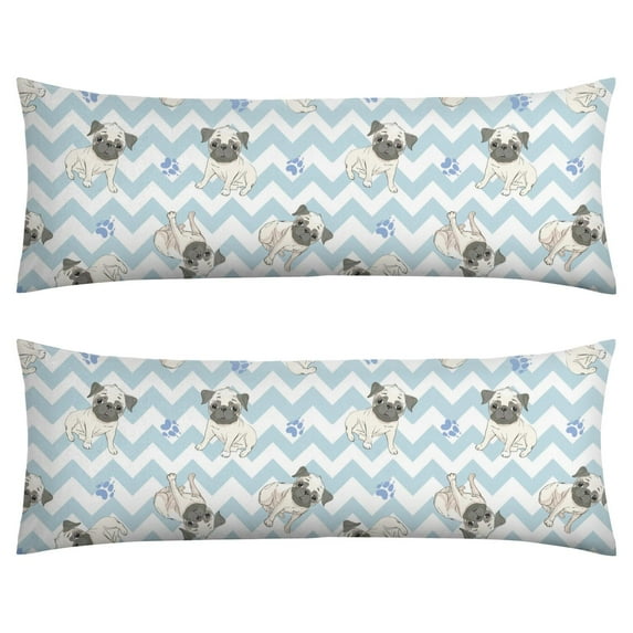 Dog Lover's Body Pillow Cover - Soft & Breathable, Hidden Zipper, 20"x54", Cute Puppy & Floral Print - Perfect Gift for Pet Lovers, Side Sleepers & Dog Themed Decor