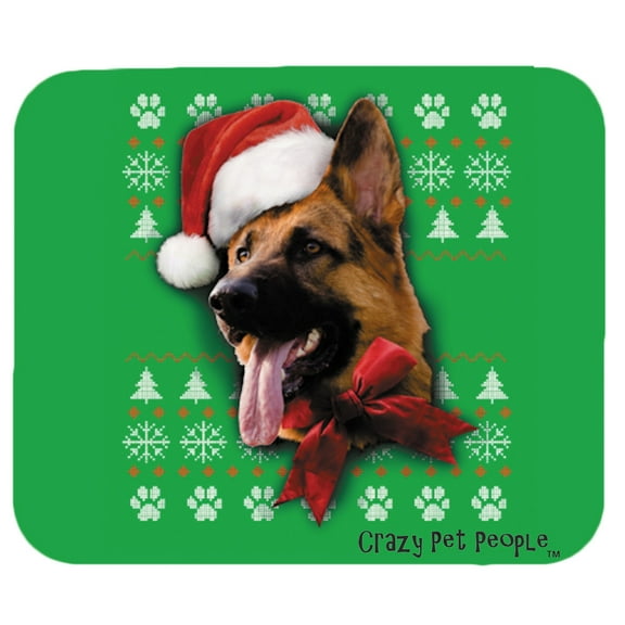 Dog Lovers German Shepherd Ugly Sweater Christmas Design Mouse Pad