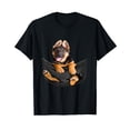 thumbnail image 1 of Dog Lovers Gifts German shepherd In Pocket Funny Dog Face T-Shirt For Dog Lover Gift, 1 of 5