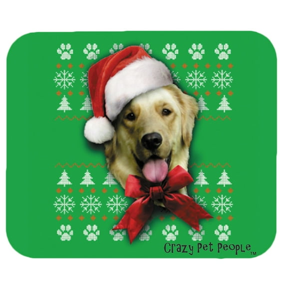 Dog Lovers Golden Retriever Ugly Sweater Christmas Design Mouse Pad