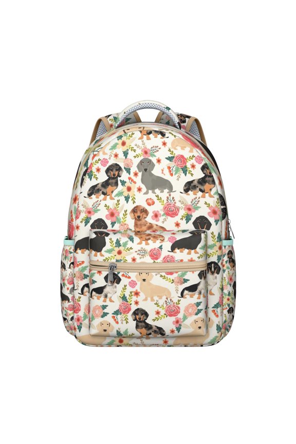 Dog Lovers Themed Student Backpack - Stylish & Spacious for Essentials