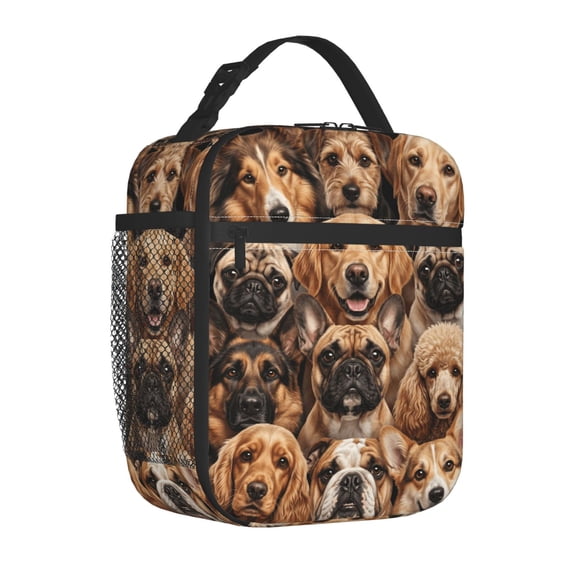 Dog Lunch Box, Classic Welsh Corgi Insulated Carrier, Reusable Padded Food Storage Case, Stylish Daily Meal Prep Bag for Adults