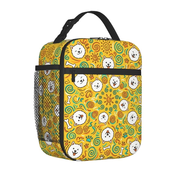 Dog Lunch Box, High-Quality Tuxedo Dog Patterned Insulated Bag, Reusable Thick Lining Thermal Bento Pack, Practical Travel Handheld Cooler For Adults Work