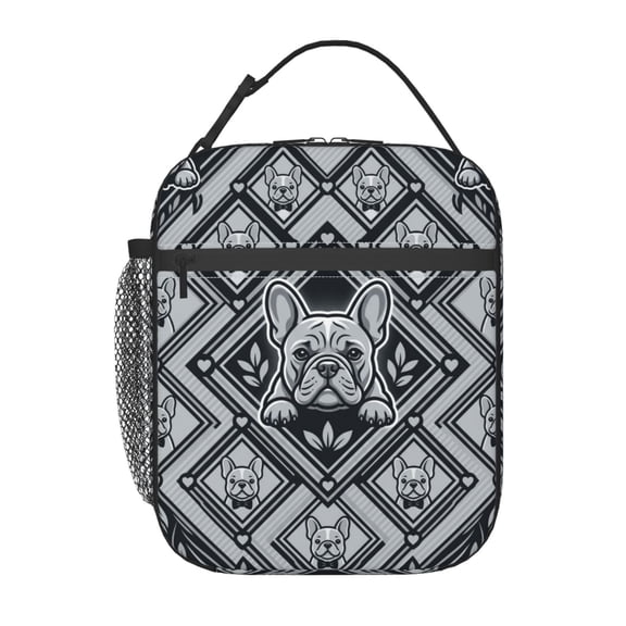 Dog Lunch Box Insulated Thermal Leakproof Cute Puppy Reusable Meal Prep Tote With Buckle Handle For Picnic Travel Beach