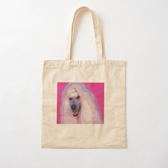 Royal Poodle Сolor Print Cotton Tote Bag Canvas Tote Bag, Family Gift For Mother, Her