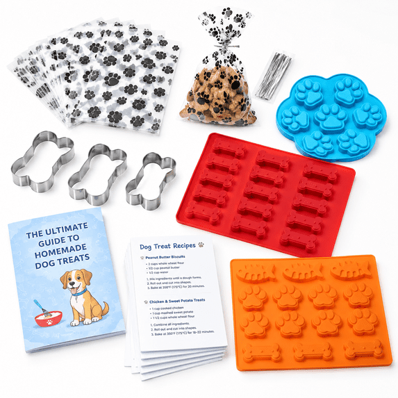 Dog Making Kit - All-in-one Diy Cookie Set With Reusable 3 Silicone ...
