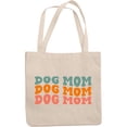 thumbnail image 1 of Dog Mama, Name for Moms or Mothers of Dogs, Groovy Retro Wavy Text Merch Gift, 12oz Canvas Tote Bag, 1 of 3