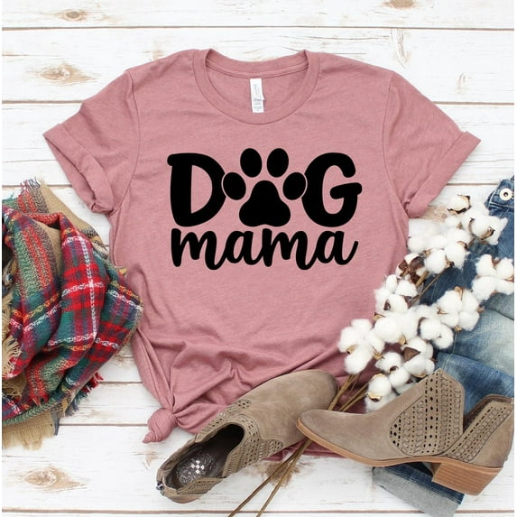 Dog Mama T-shirt Paw Lover Tshirt Doggy Gift Fur Mom Tee Women's Pet Top Rescuer Shirts Adoption Shirt