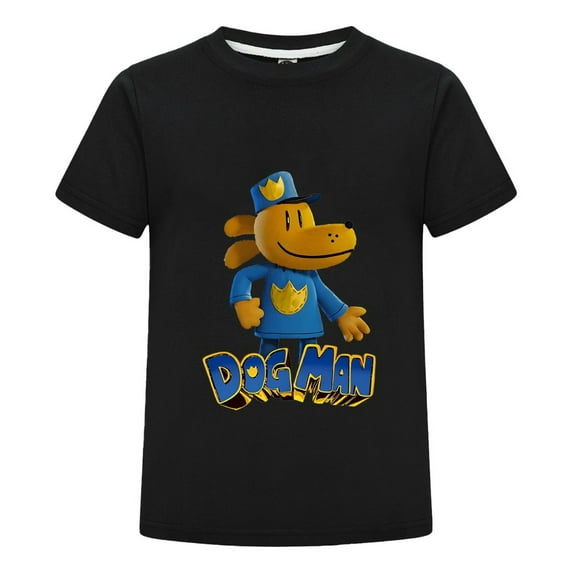 Dog Man 3D Close-Up Animated Hero Shirt – Boys Girls Kids T-Shirt Tee Top for Action Fans