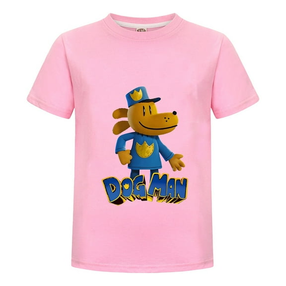 Dog Man 3D Close-Up Animated Hero Shirt – Boys Girls Kids T-Shirt Tee Top for Action Fans
