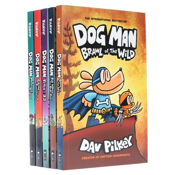 Dog Man 6-10: The Supa Buddies Mega Collection by Dav Pilkey 5 Books - Age 6-12 -Paperback