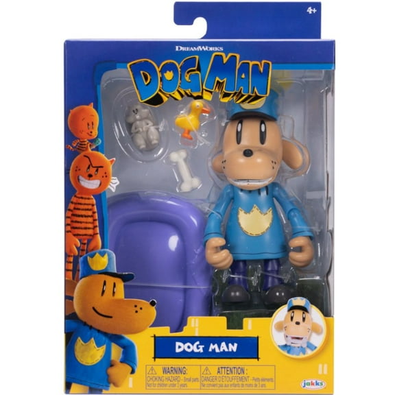 Dog Man Action Figure (with Bone & Rubber Ducky)