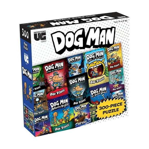 University Games Dog Man - Book Cover Compilation Jigsaw Puzzle: 300 Pcs