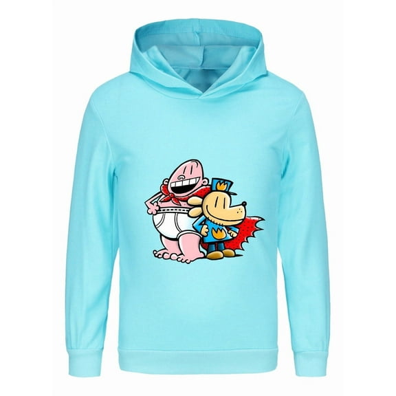 Dog Man & Captain Underpants Friends Kids Hoodie – Fun Comic Hero Sweatshirt for Boys & Girls
