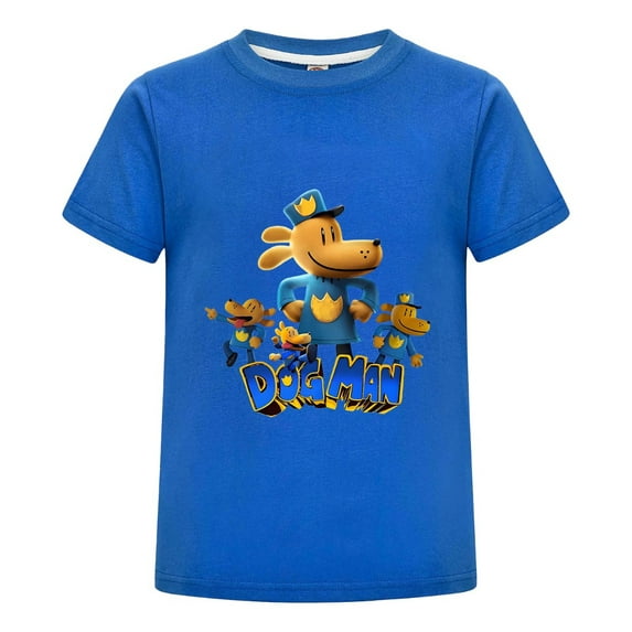 Dog Man Character Lineup Pose Kids Shirt – Boys Girls Graphic T-Shirt Tee Top for Fans of Comic Series
