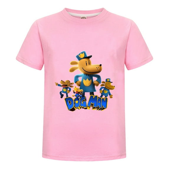 Dog Man Character Lineup Pose Kids Shirt – Boys Girls Graphic T-Shirt Tee Top for Fans of Comic Series