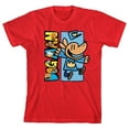 thumbnail image 1 of Dog Man Characters Inside Logo Youth Red Crew Neck Short Sleeve T-shirt -Medium, 1 of 4