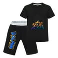 thumbnail image 1 of Dog Man City Scene Night View Kids Outfit Set – Boys Girls Short-Sleeve Graphic T-Shirt and Shorts 2-Piece Cartoon Clothing for Summer Play, Sleepwear, or Casual Wear, 1 of 4
