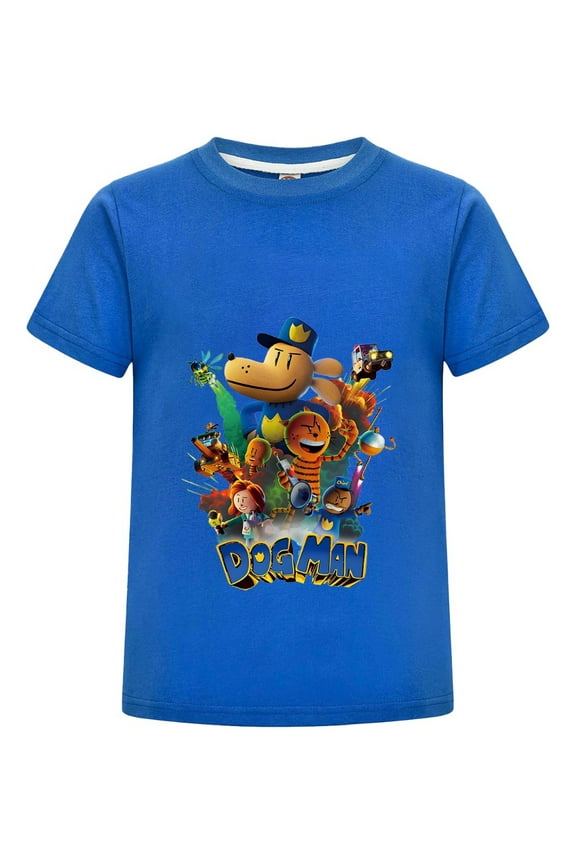 Dog Man Comic Explosion Design Shirt – Boys Girls Kids T-Shirt Graphic Tee Top with Heroic Comic Vibe