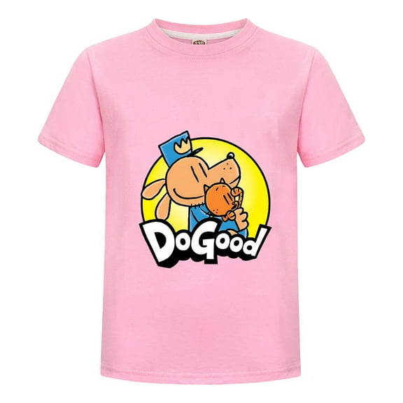 Dog Man Do Good Eating Pose Kids Boys Girls Shirt – Funny Comic Drumstick T-Shirt Tee Top for Little Readers