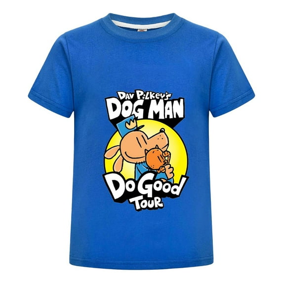 Dog Man Do Good Tour Promo Art Kids Boys Girls Graphic Tee – Soft Cotton Comic Book Hero T-Shirt Top