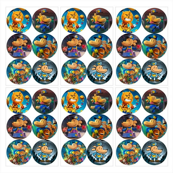 Teletubbies Stickers Labels Birthday Party Favors Thank You Themed Round Circle Baby Shower 60pcs