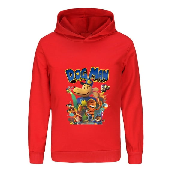Dog Man Fire Squad Graphic Kids Hoodie – Bold Hero Comic Sweatshirt for Boys & Girls