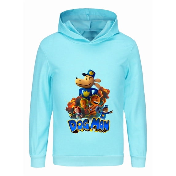 Dog Man & Friends 3D Style Kids Hoodie – Colorful Comic Sweatshirt for Boys & Girls