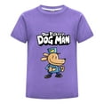 thumbnail image 1 of Dog Man Full Body Uniform Design Shirt for Kids – Boys Girls Short Sleeve Graphic Tee Top, 1 of 4