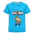 thumbnail image 1 of Dog Man Full Body Uniform Design Shirt for Kids – Boys Girls Short Sleeve Graphic Tee Top, 1 of 3