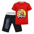 thumbnail image 1 of Dog Man Do Good Pose Kids Outfit Set – Boys Girls Short-Sleeve Graphic T-Shirt and Shorts 2-Piece Cartoon Clothing for Summer Play, Sleepwear, or Casual Wear, 1 of 4