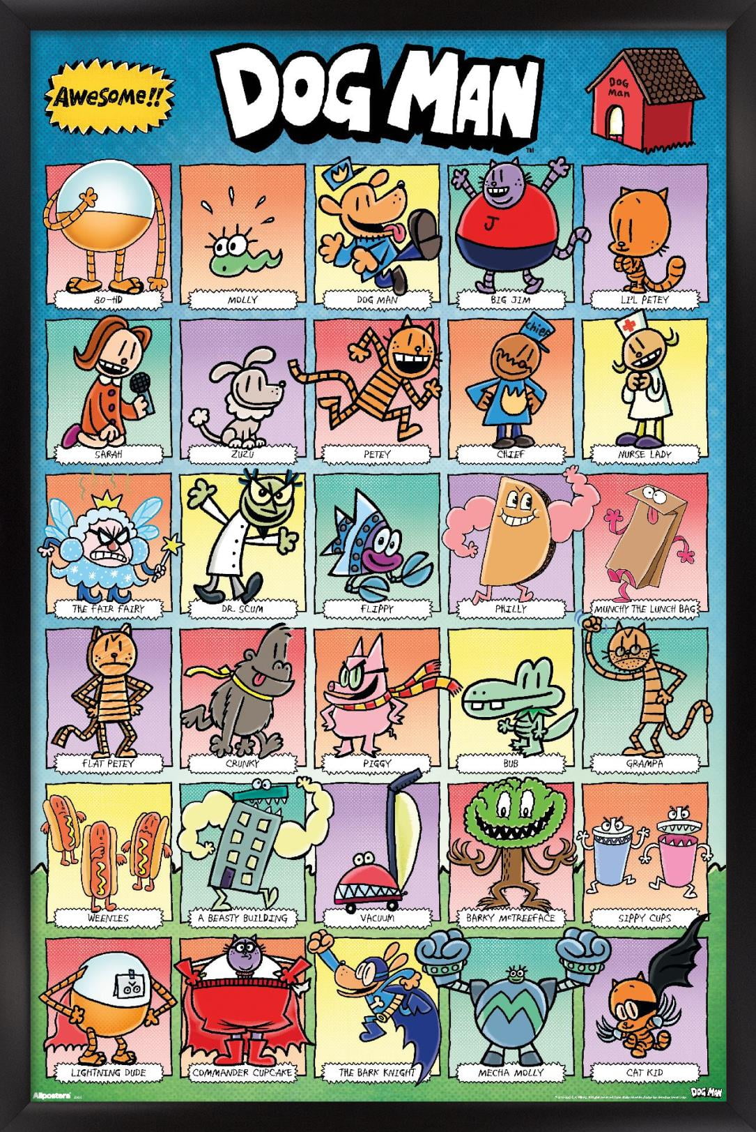 Dog Man - Grid Wall Poster, 14.725