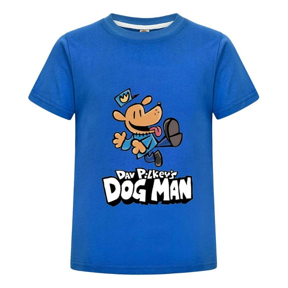 Dog Man Jumping Pose Kids Boys Girls T-Shirt – Playful Action Comic Tee Top for Young fans