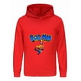 thumbnail image 1 of Dog Man Kicking Action Pose Kids Hoodie – Energetic Comic Graphic Shirt for Boys & Girls, 1 of 4