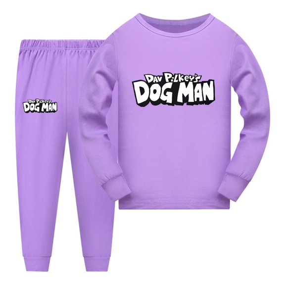 Dog Man Kids Pajamas Set – Boys and Girls Cartoon Comic Sleepwear – Soft Comfortable Loungewear for Fans