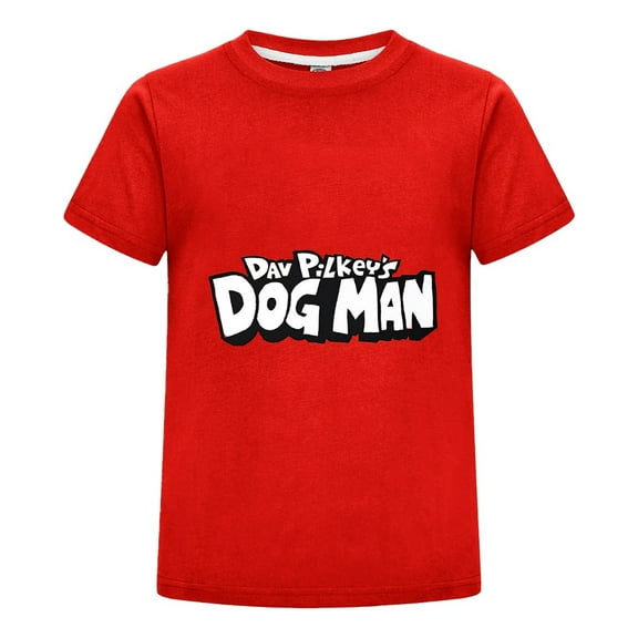 Dog Man Kids T-Shirt – Soft Graphic Tee Cartoon Top for Boys and Girls Who Love Comic Characters