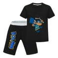 thumbnail image 1 of Dog Man Mask & Bones Costume Kids Outfit Set – Boys Girls Short-Sleeve Graphic T-Shirt and Shorts 2-Piece Cartoon Clothing for Summer Play, Sleepwear, or Casual Wear, 1 of 4