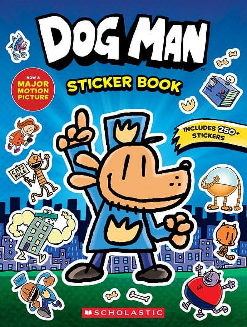 Target Dog Sticker Book Scholastic Dog Man: Official Sticker Book, 12 sheets over 250 stickers ...