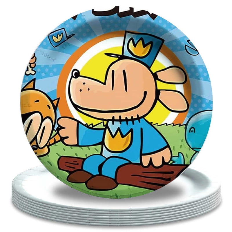 Dog Man Paper Plates Birthday Decorations Party Supplies Tableware