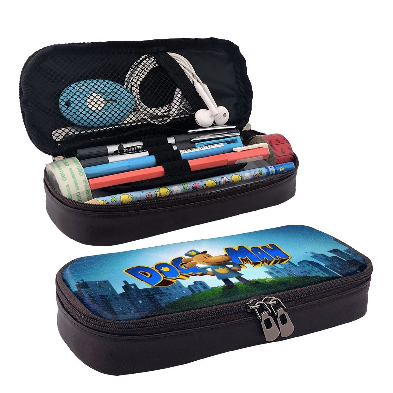 Dog Man Pencil Case Stationery Pouch Organizer Office Supplies
