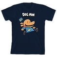 thumbnail image 1 of Dog Man Running Youth Navy Crew Neck Short Sleeve T-shirt-Medium, 1 of 7