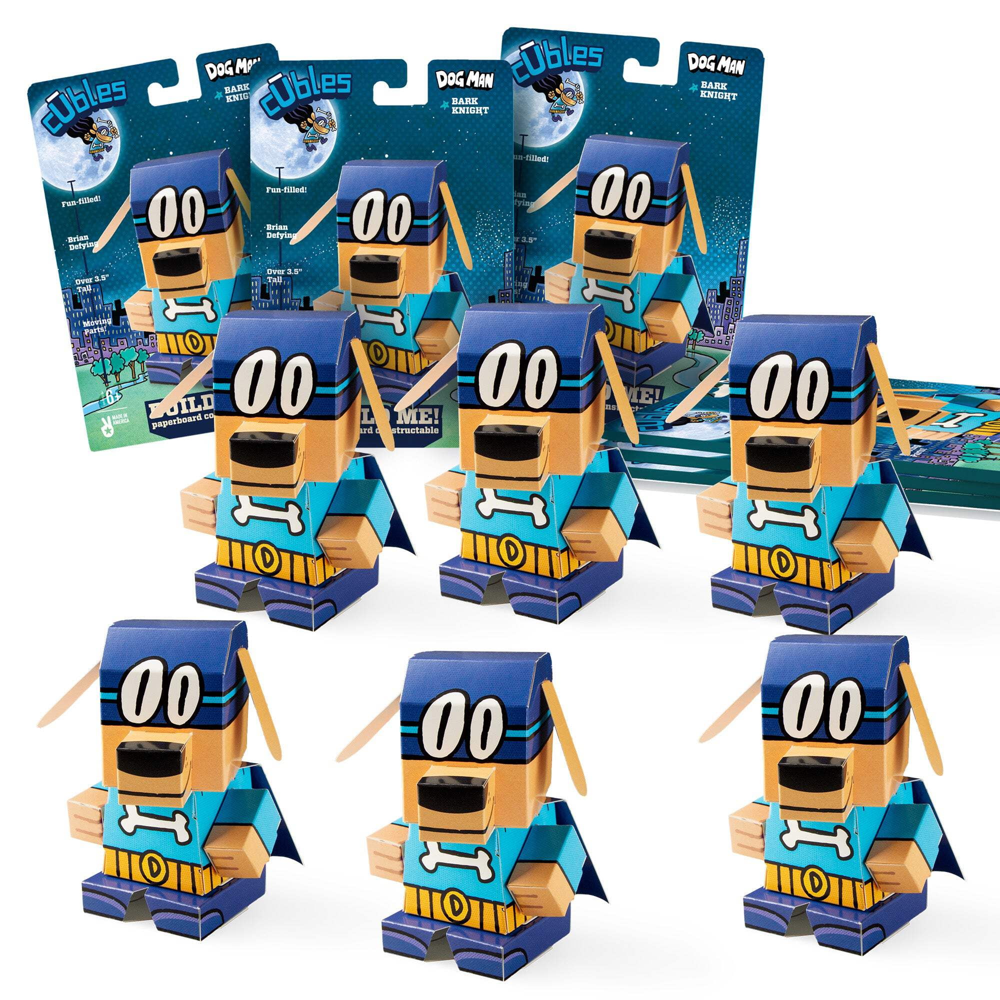 Dog Man Series Group Party Pack (Includes 6 Dog Man series CUBLES