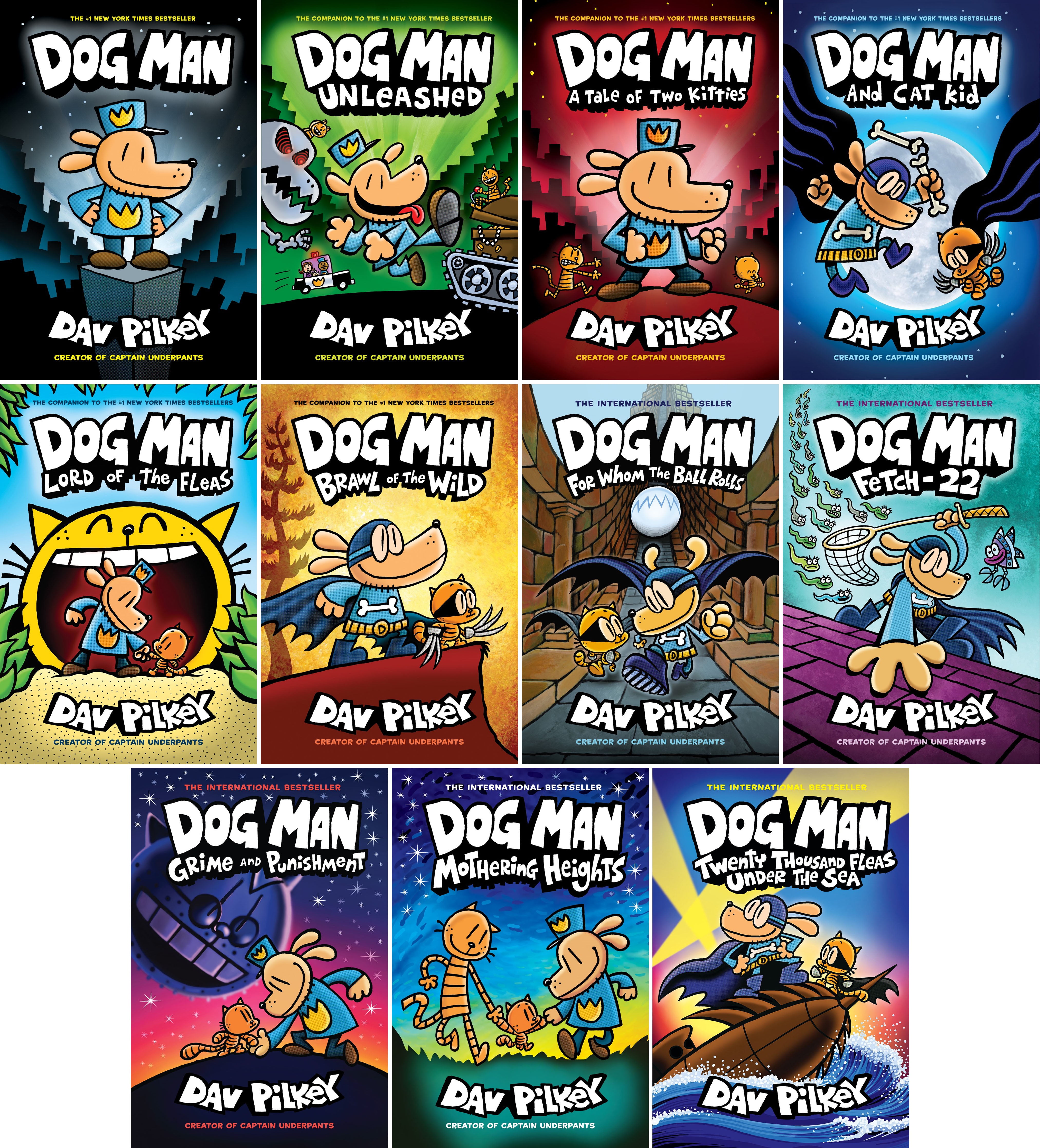 Dog Man Series Set (Books 1-11)