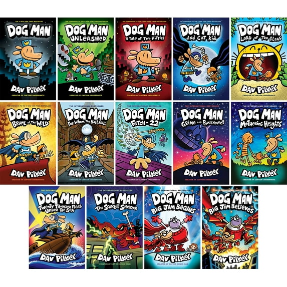 Dog Man Complete (Books 1-13) Series Set by Dav Pilkey