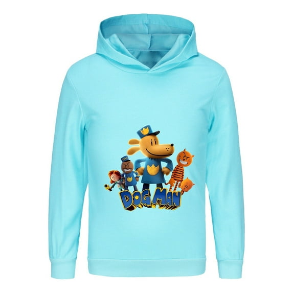 Dog Man Smiling Friends Group Kids Hoodie – Soft Comic Graphic Top for Boys & Girls