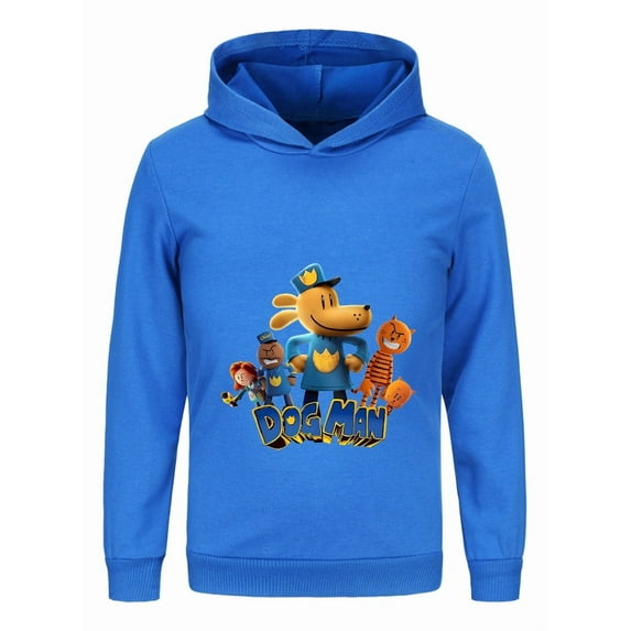 Dog Man Smiling Friends Group Kids Hoodie – Soft Comic Graphic Top for Boys & Girls