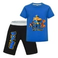 thumbnail image 1 of Dog Man Smiling Group Artwork Kids Outfit Set – Boys Girls Short-Sleeve Graphic T-Shirt and Shorts 2-Piece Cartoon Clothing for Summer Play, Sleepwear, or Casual Wear, 1 of 4